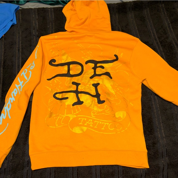 Men’s | Medium | Ed Hardy Yellow Hoodie - Picture 2 of 4